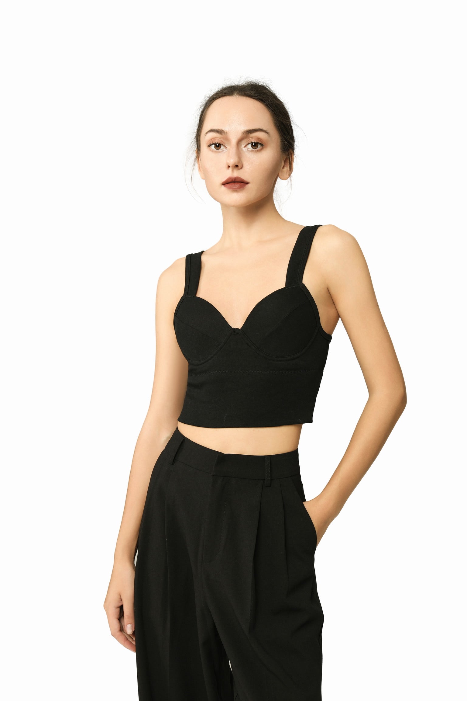 Everyday French Effortless Cotton Bralette Top