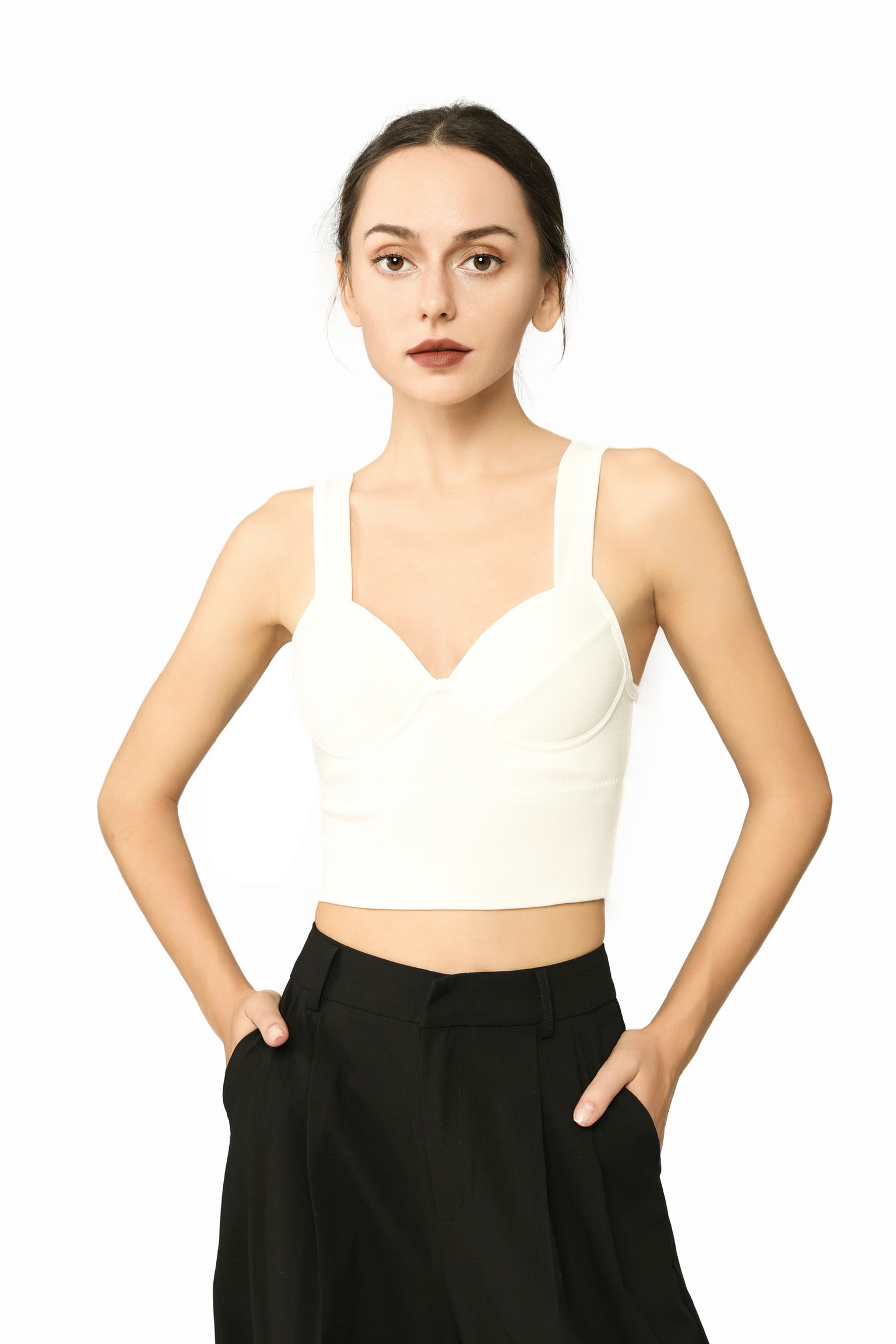 Everyday French Effortless Cotton Bralette Top