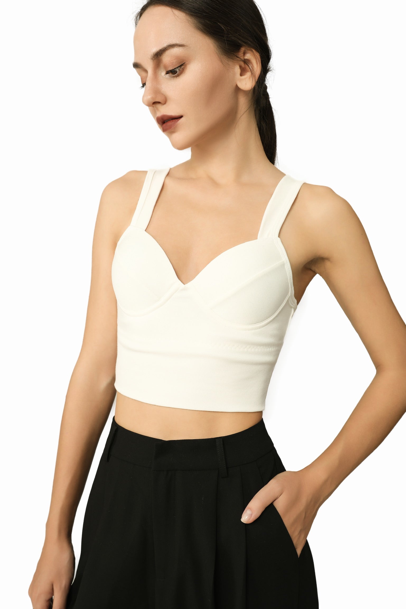 Everyday French Effortless Cotton Bralette Top