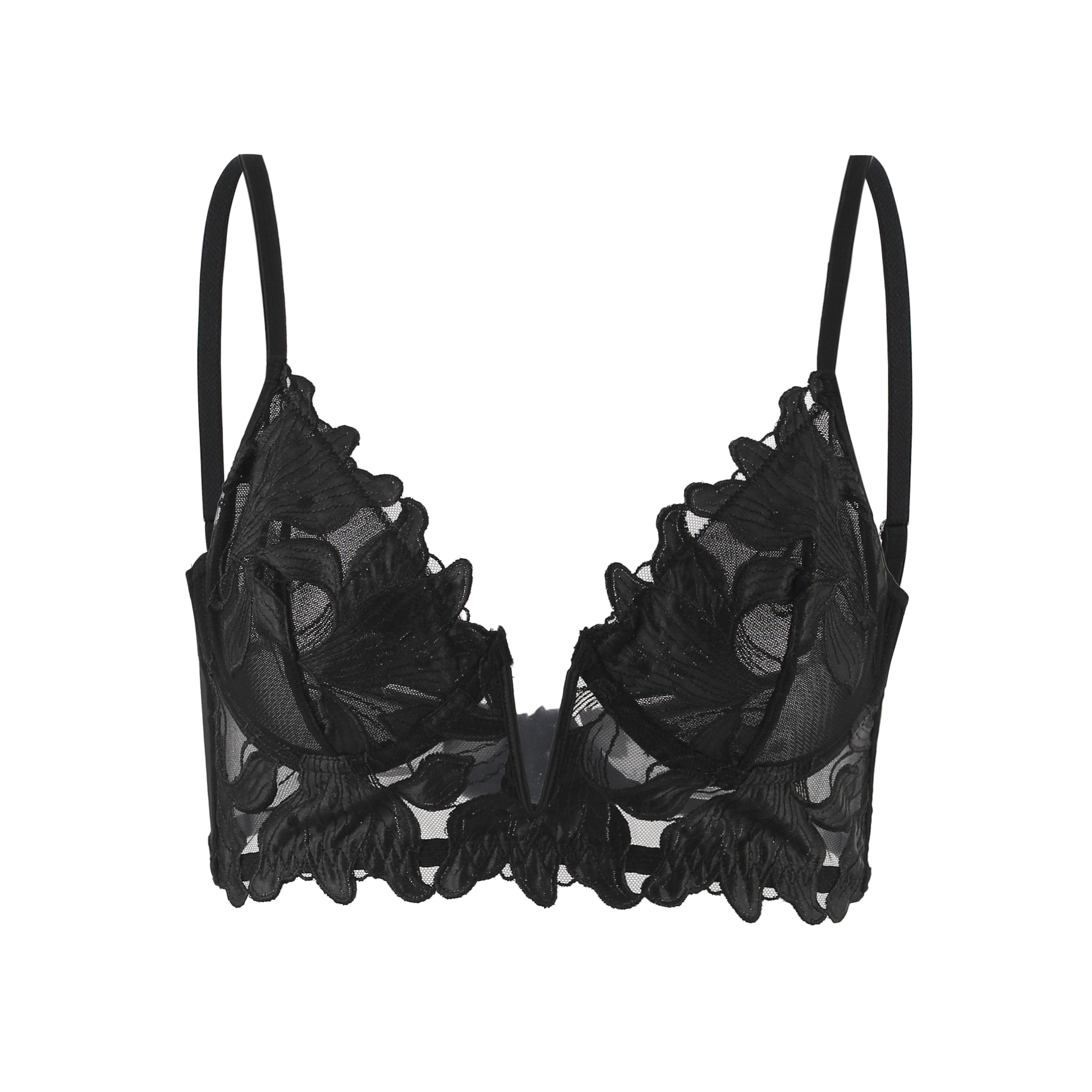 Lily Embroidered V-Cut Bralette